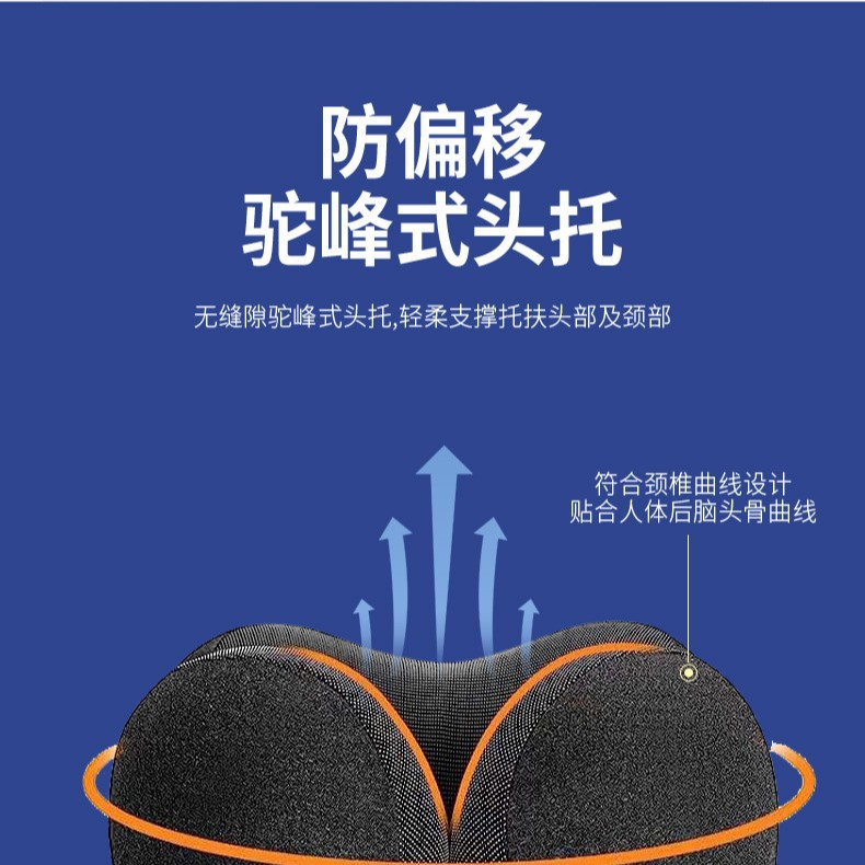 护颈u型枕记忆棉枕u形枕旅行午休办公靠脖收纳可收纳颈椎 Specification image