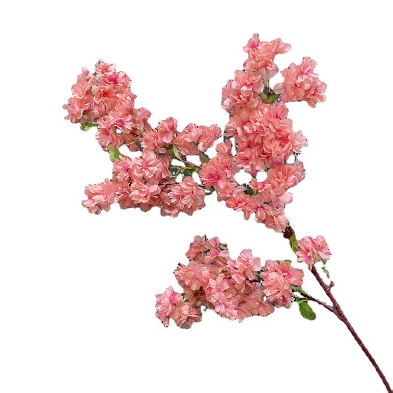 Cross-border bestseller Modern living room home simulation new encrypted 4-fork cherry blossom wedding living room interior decoration artificial flower Item Picture