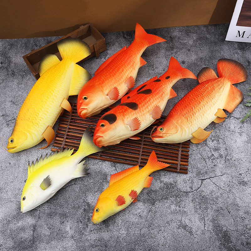 工厂直供PU仿真鱼模型儿童益智仿真玩具摄影素描假鱼道具现货批发