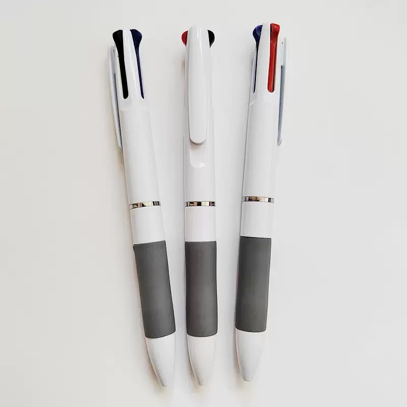 Press the three-color pen, multi-functional oil pen, black, red and blue pen refills, student pen, office pen, multi-color three-in-one ballpoint pen Application Scenario