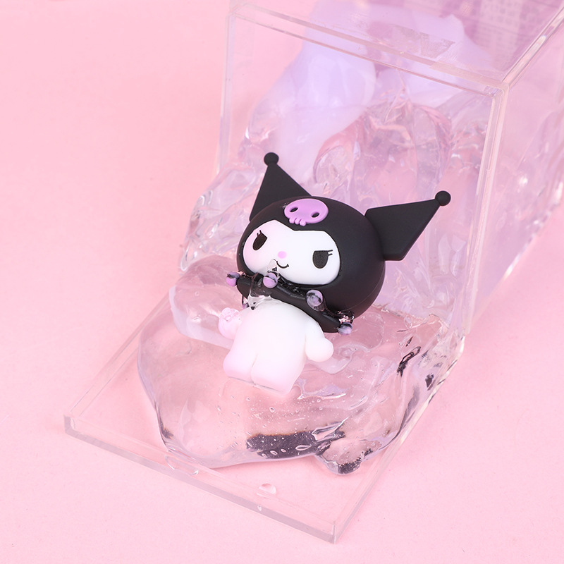 Venta al por mayor sanrio familia serie coollomi pegamento espumoso para niños hecho a mano diy slam cute depressed artefact Specification image