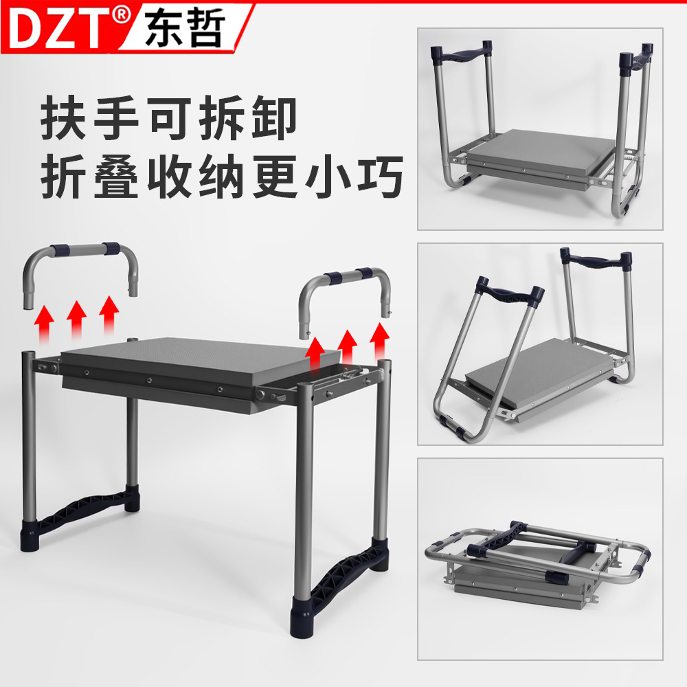 The new cross-border garden kneeling stool and folding chair can be used for both sitting and kneeling. It is a garden tool stool with storage bags, load-bearing and anti-aging properties details Picture