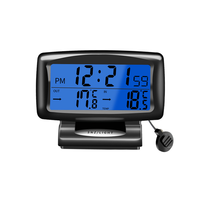 Automotive products: Electronic dual-temperature inside and outside, automotive electronic timepieces, car thermometers, luminous cross-border SH-350 details Picture