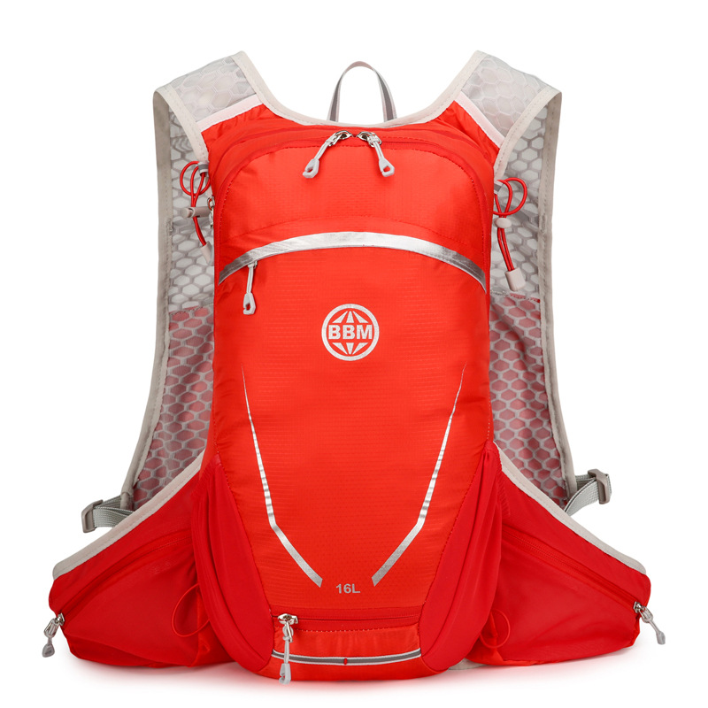 New multi-functional nylon running backpack, safety reflective sports backpack, water bag backpack details Picture