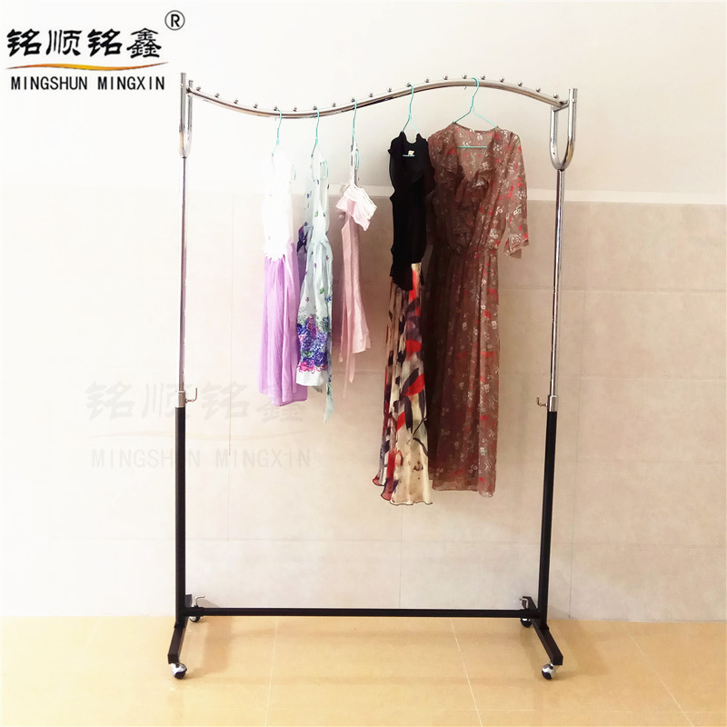 Mingshun Mingxin, the original manufacturer, offers wavy clothes drying racks, high-end clothing store display racks and floor-standing shelves Application Scenario