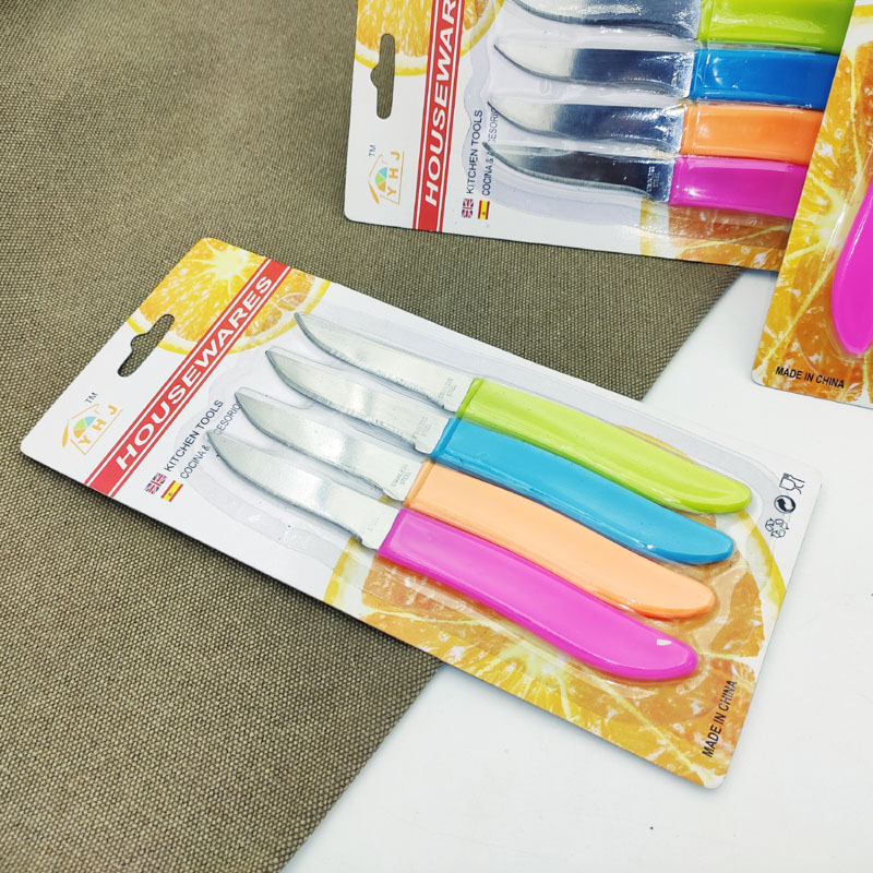 The manufacturer supplies small knives, fruit peel knives, portable fruit knives, travel fruit knives, PP handle knives, meat peelers and barbecue knives Specification image