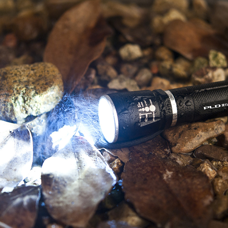 Pailide Strong Light Flashlight, aluminum alloy led retractable portable lighting flashlight, outdoor adventure waterproof flashlight details Picture