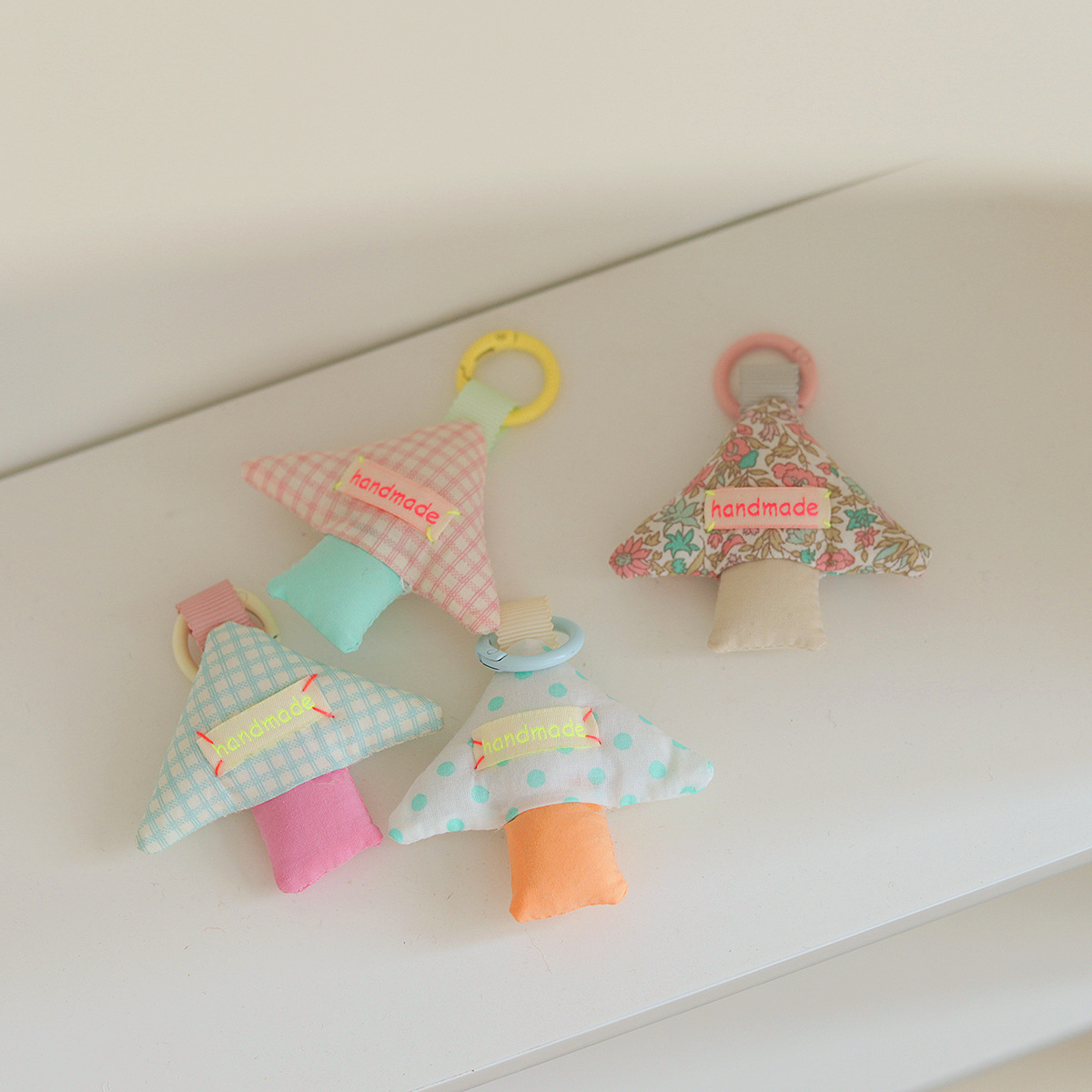 Colorful triangular mushroom pendants for spring and summer in Japan and South Korea, cute candy-colored keychains, funny pendants, mobile phone and bag accessories details Picture