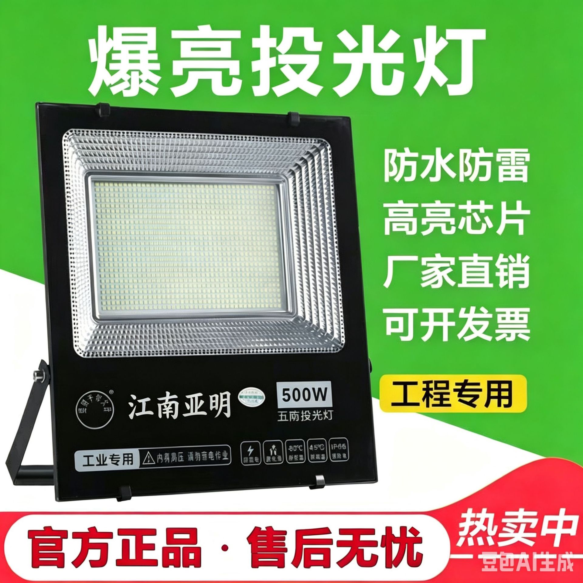 江南亚明led投光灯户外防水防雷照明招牌射灯超亮路灯球场仓库