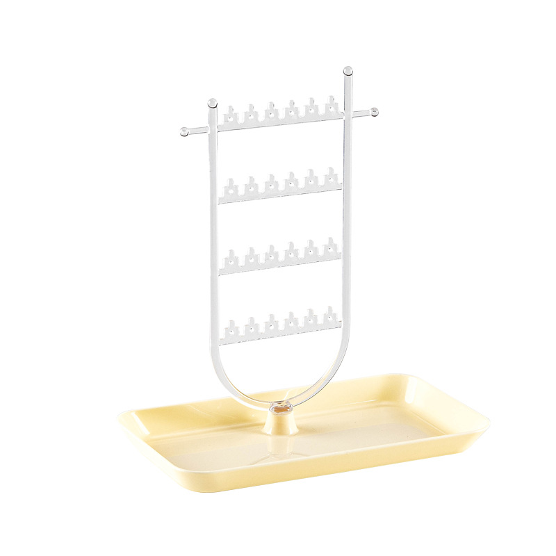 项链收纳架饰品耳环置物架2023新款高档精致首饰盒戒指耳环展示架白底实物图