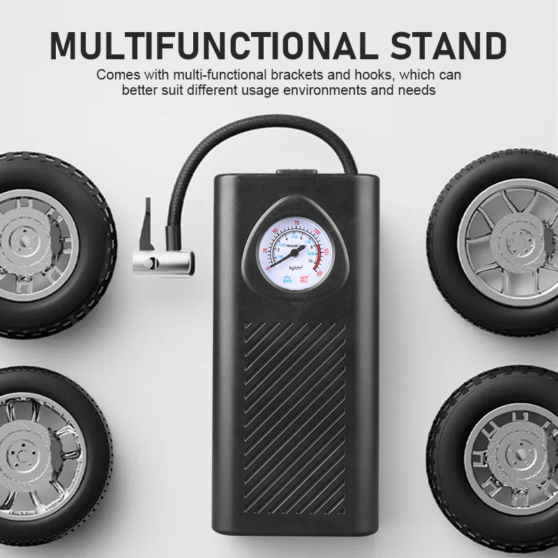 跨境车家双用无线充气泵打气筒便携电动车轿车摩托车自行车充电打细节图