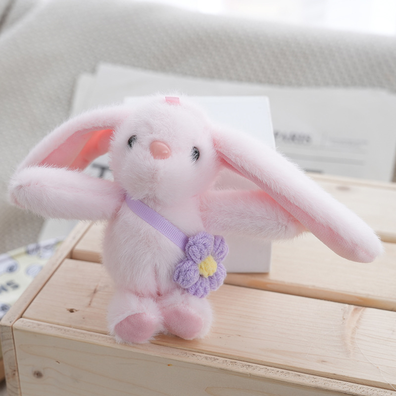 Cute little rabbit pendants, cute bags, plush decorations, toy dolls, keychains, trendy schoolbags, dolls, figurines, wholesale details Picture