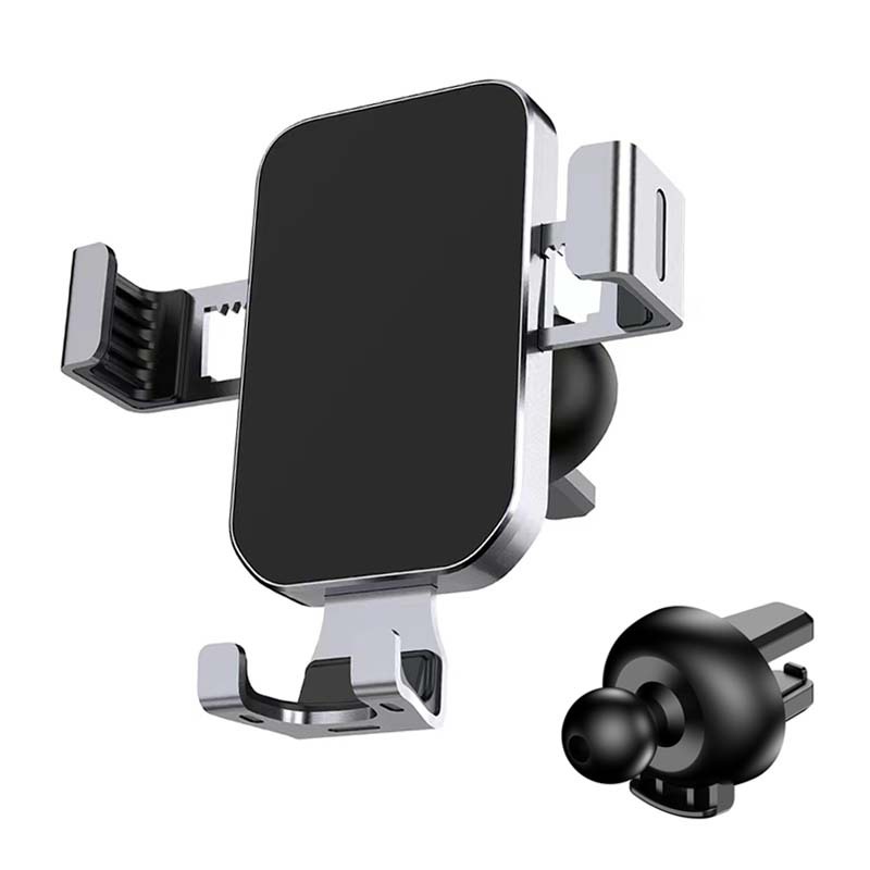 YC12 Gravity Phone Stand (Mirror surface + Hook) Metal Lock Hook Air Outlet Car phone stand, car gravity phone stand, car air outlet phone stand clamp Application Scenario