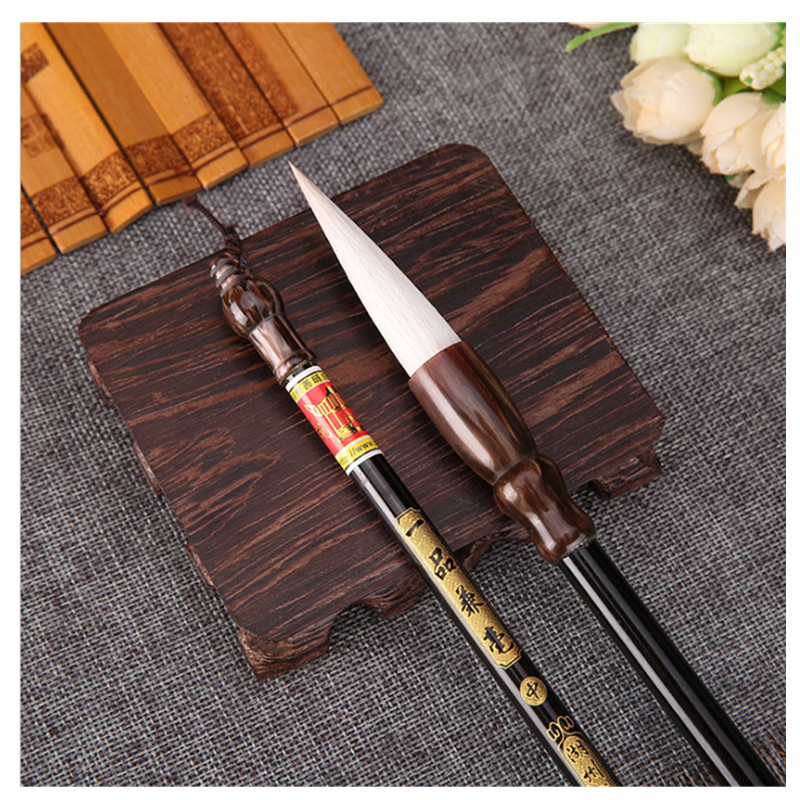 Chengzhen Yipin Jianmao high-quality goat hair brush, a fine pen for the Four Treasures of the study, a calligraphy practice pen for students Specification image