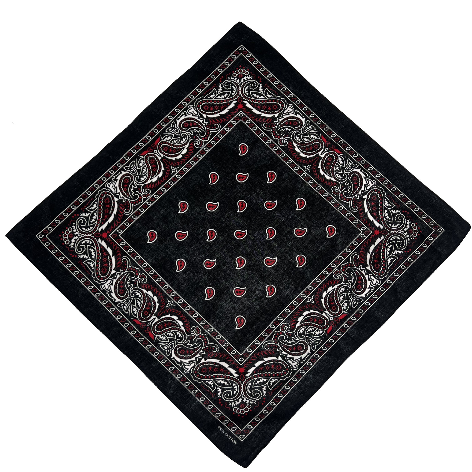 New cashew flower headscarf, black base sunflower seed flower, Harajuku color-blocking amoeba hip-hop multi-purpose square scarf factory direct sales Item Picture