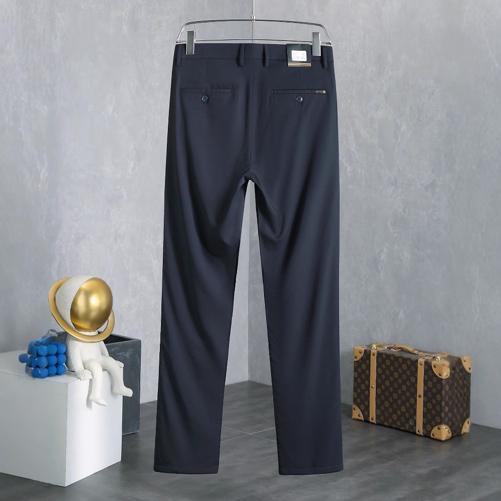 Spring/Summer light luxury four-sided pop-up high-end casual pants for men, straight-leg business loose, fashionable, cool and trendy men's pants, simple and elegant Application Scenario