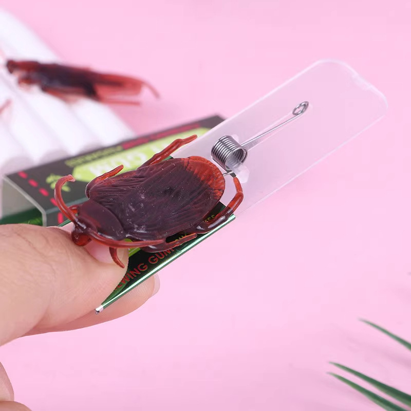 Cross-border simulated cockroach chewing gum creative prank and prank toy April Fool's Day new prank chewing gum Specification image