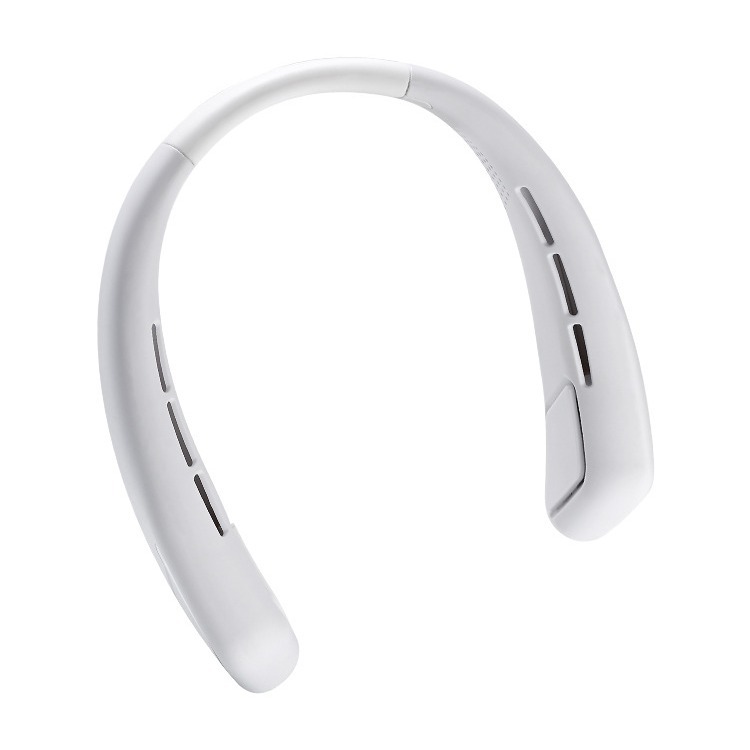 挂脖风扇制冷无叶户外运动旅游现货批发无刷电机充电长续航小电扇白底实物图