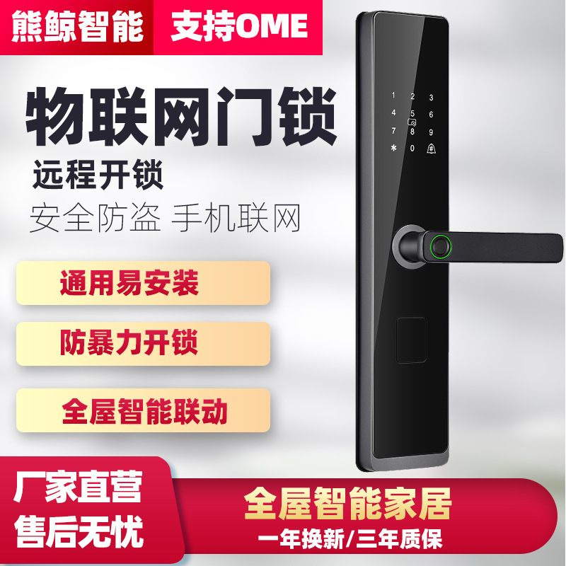 智能门锁通通锁涂鸦智能锁公寓民宿锁远程开锁半自动一握开密码锁