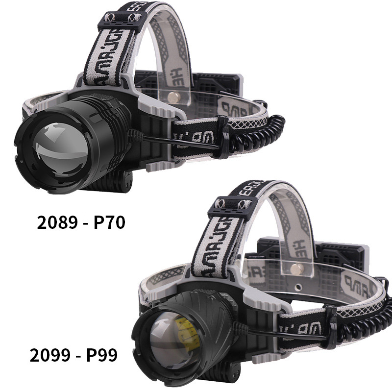 Amazon's new XHP99 LED strong headlight, 9-core zoom head-mounted XHP 70 USB rechargeable headlight