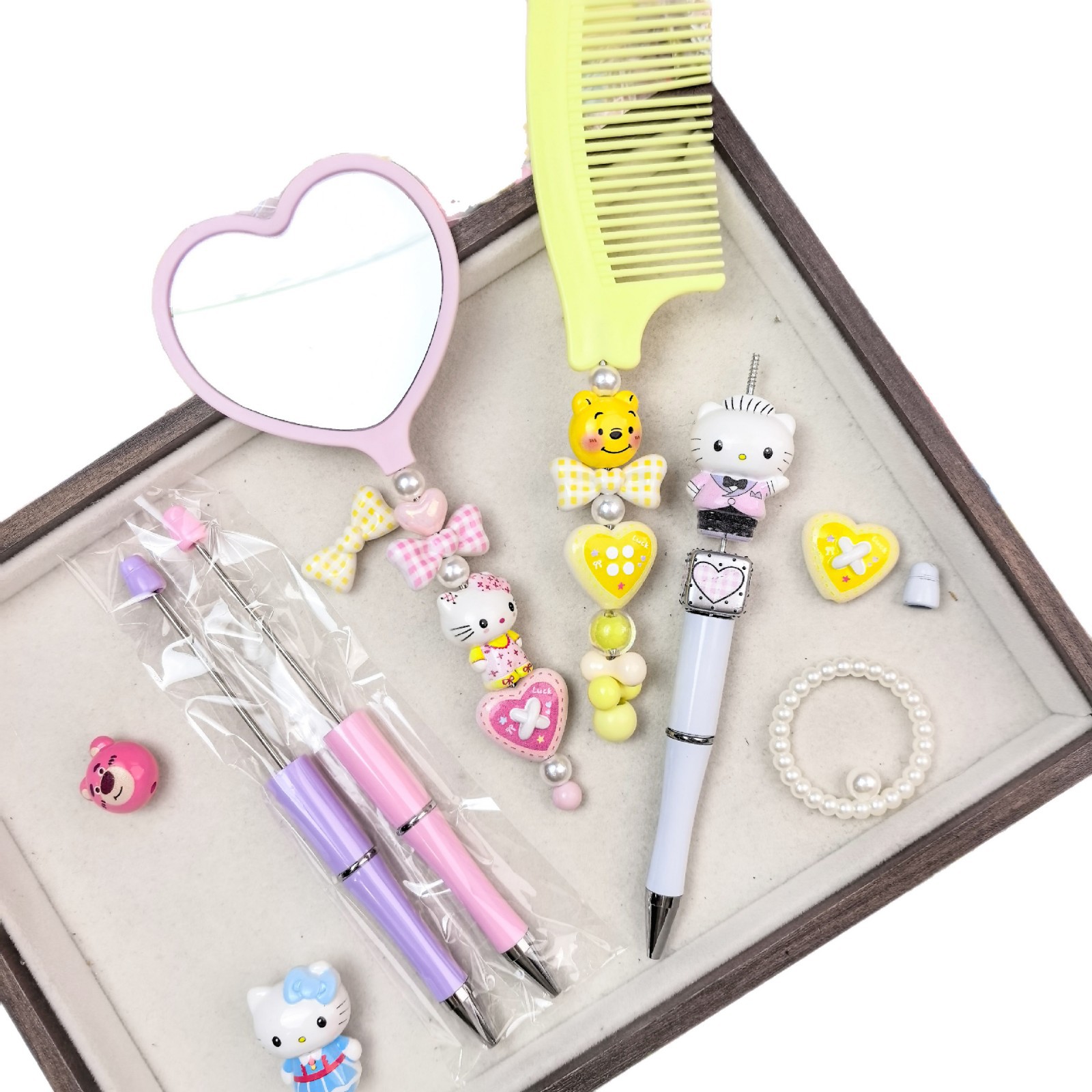 Diy Beaded Pens, Gummy Pens, Combs, Mirrors - One-Stop Store In Dongdaemun, South Korea. Worry-Free Beaded Material Package Item Picture