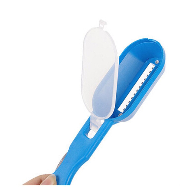 手动鱼鳞刨家用刮鱼鳞神器专业打鱼鳞厨房杀鱼去鳞工具带盖刮刀白底实物图