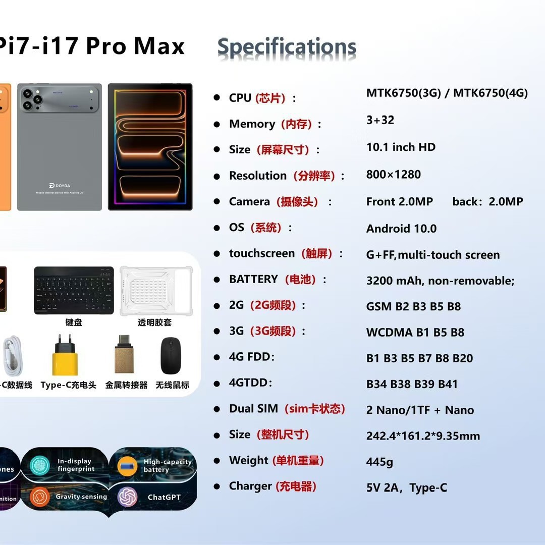 حاسوب "New Model Tablet PC I17ProMAP 10.1 بوصة SIM Wifi Application Scenario