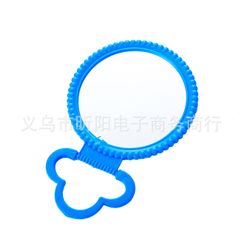 Old-fashioned plastic round mirror 191 round dressing mirror countertop round mirror wall-mounted table mirror foldable portable hanging mirror Item Picture