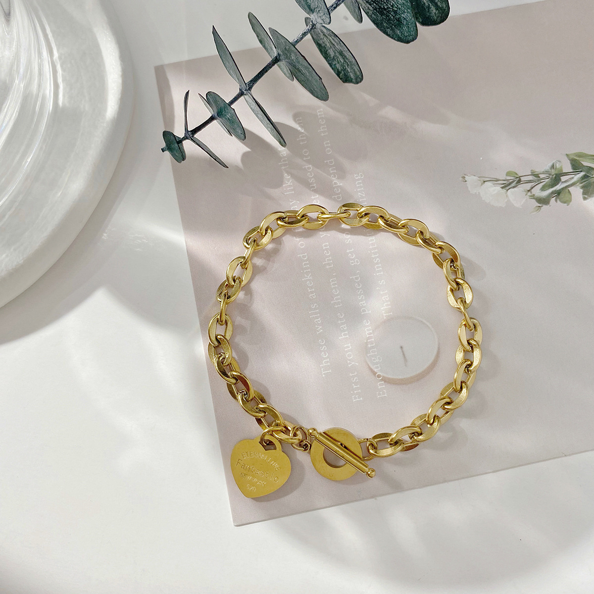 Reviewing the cross-border supply from Europe and America, we offer personalized and versatile stainless steel jewelry, OT clasps, and popular titanium steel bracelets details Picture