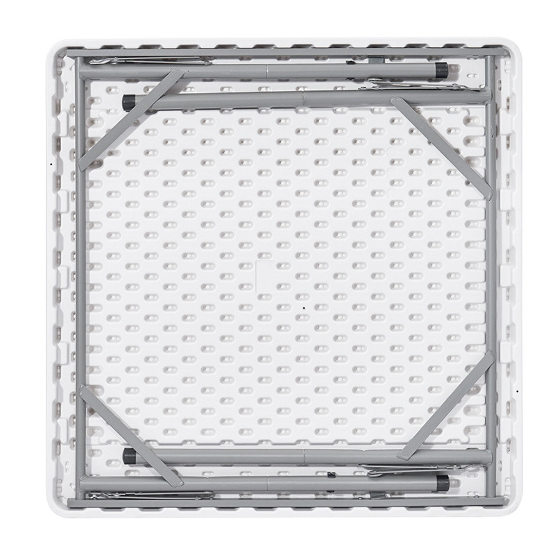 Plastic folding mahjong table, blow-molded square table, no installation of mahjong stand, can be made by hand, simple household small chess and card table Specification image