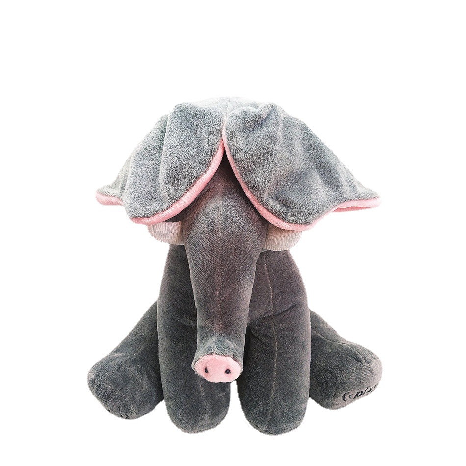 Cross-border new products: Hide-and-seek, elephant covering eyes, little elephant can sing and play, music to soothe the elephant, plush toy details Picture