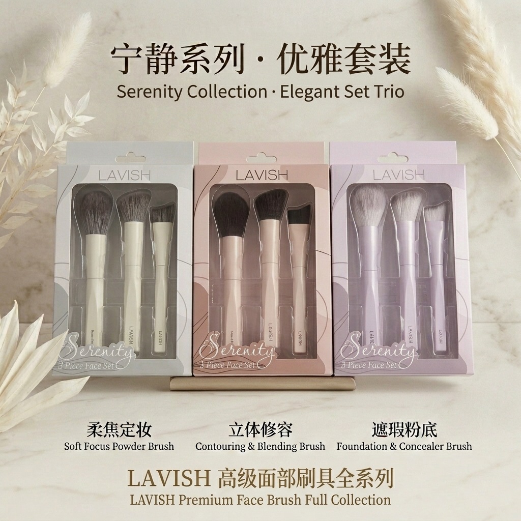 LOOTESI化妆刷散粉刷宁静系列优雅套装高级面部刷具化妆刷美妆彩妆工具