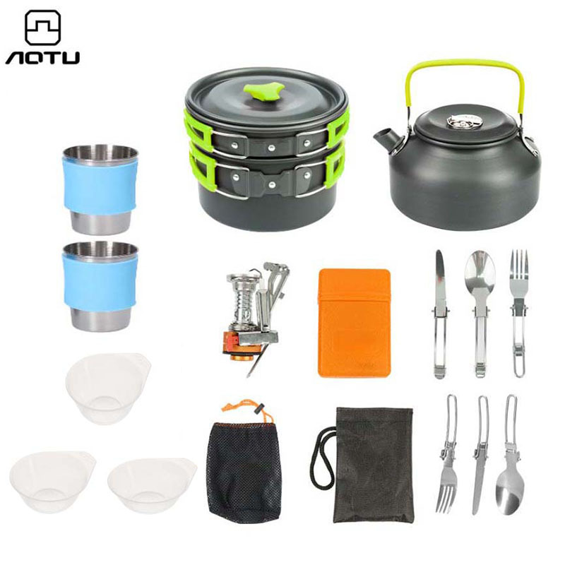 卡式炉韩式户外炊具套装钛杯淋浴器户外厨具用品