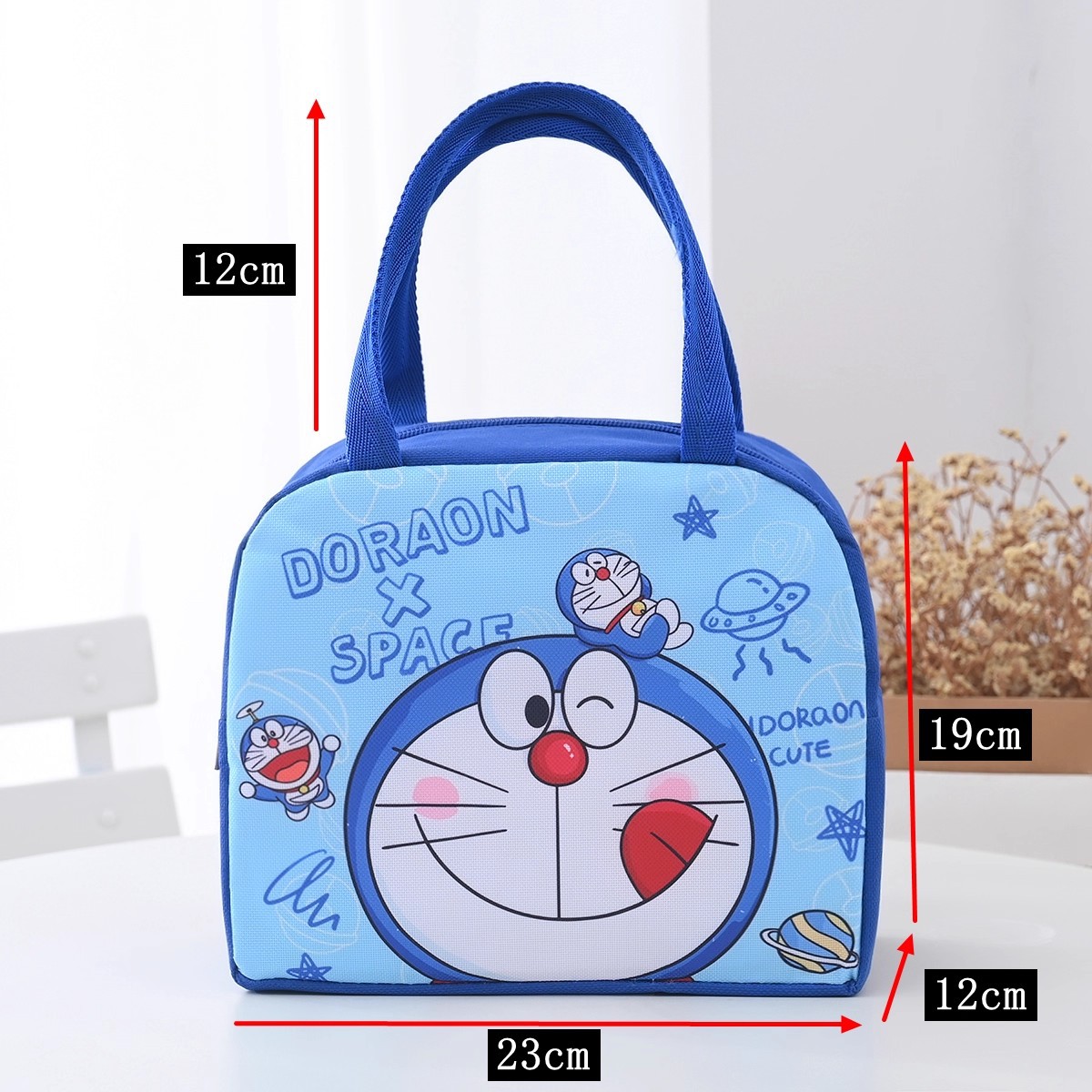 Bolsa de lonchera de estudiante de dibujos animados linda bolsa de bento portátil para niños bolsa de bento bolsa de almuerzo impermeable con bolsa de comida details Picture