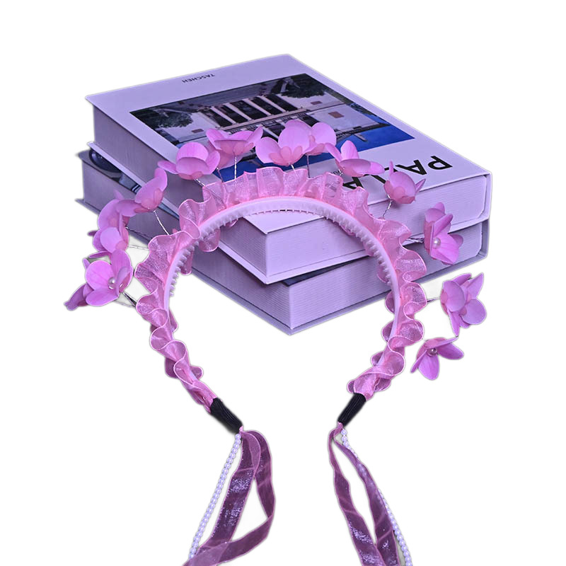 Summer bestseller new flower-patterned orchid hairband finished birthday gift headwear toy Item Picture