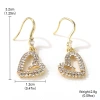 New heart-shaped zircon pendant ear buckle French light luxury niche fashion earrings, European and American export earrings wholesale Application Scenario