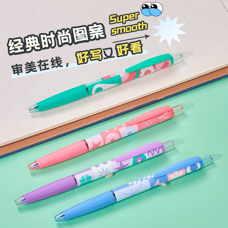Tianfeng 7765 geometric drawing oil Pen wholesale Smooth writing oil pen MINI Head Oil pen details Picture