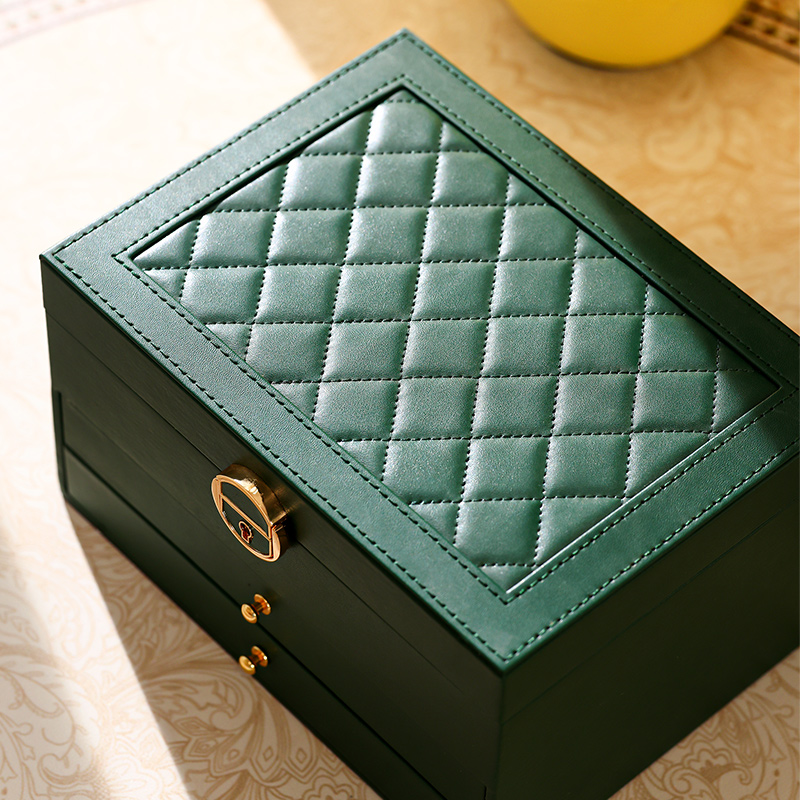 Jewelry box, combination lock, multi-layer jewelry storage box, gold jewelry, wedding gifts, large-capacity dust-proof storage function