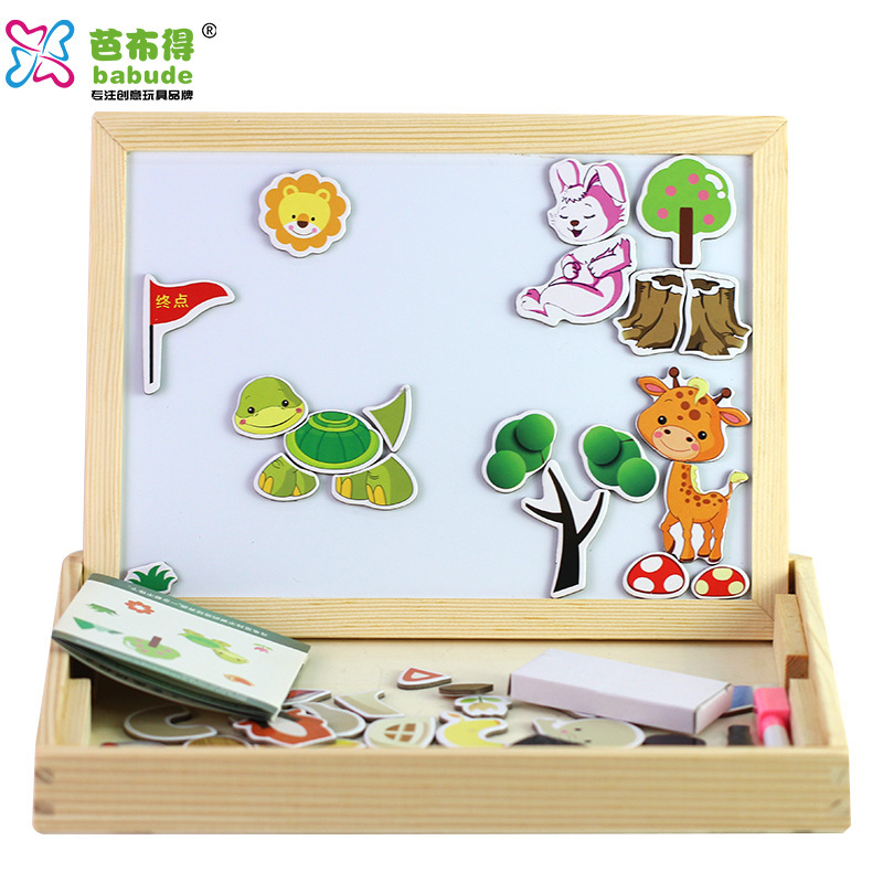 拼豆/拼图/异形拼图/可以拆卸的木头船/玩具产品图