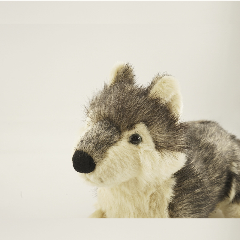 Simulated Wolf plush toy manufacturer customizes personalized Papa Wolf sleeping pillow cartoon dolls for children based on provided designs Application Scenario