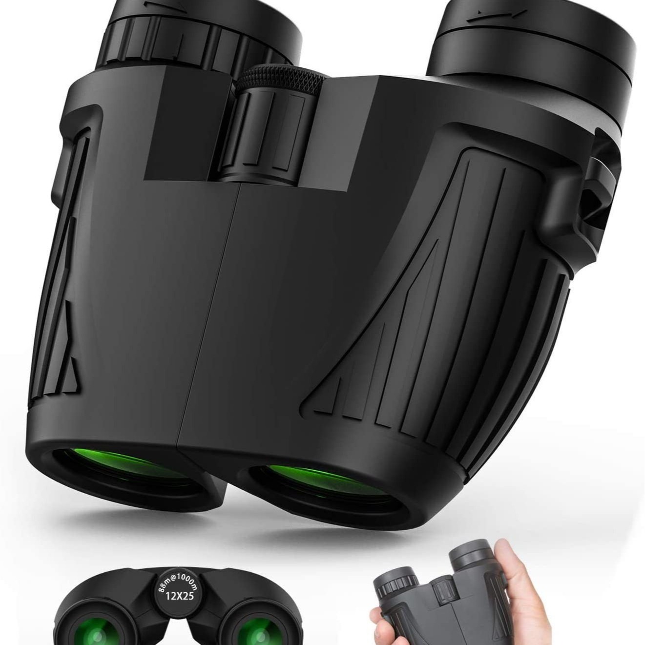 热销新款12X25保罗双筒望远镜微光夜视便携高清高倍儿童成人儿童