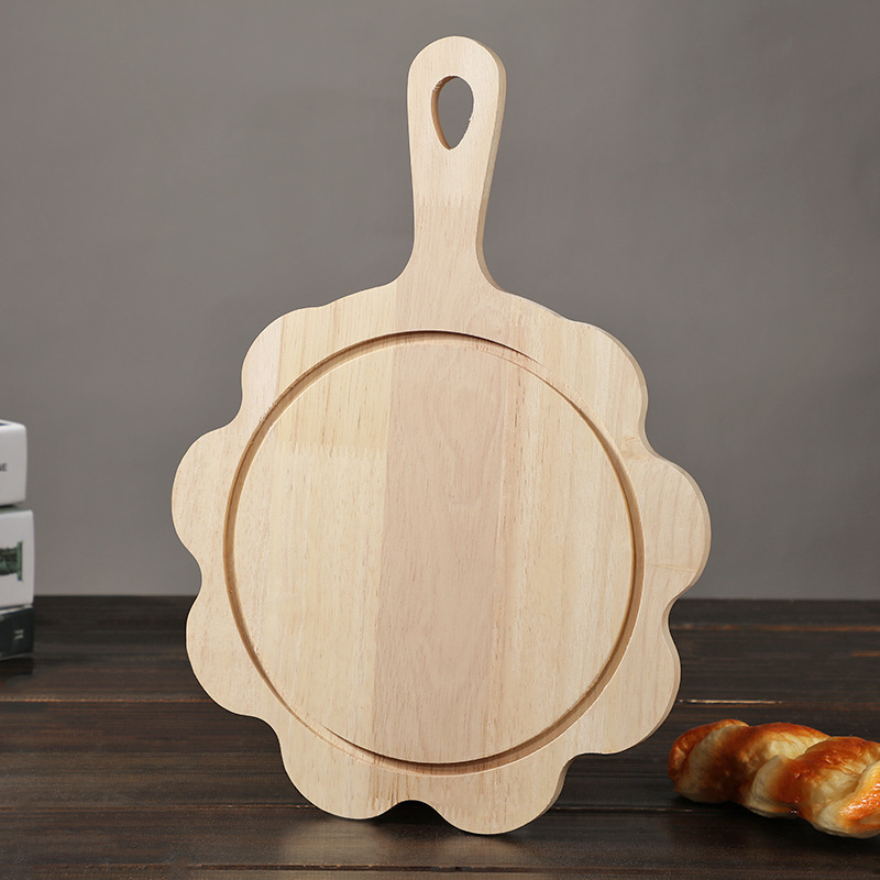 Wooden plates, wooden plates, original wood plates, Japanese wooden trays, irregular pizza plates for home use, Western wooden trays, heart plates Specification image