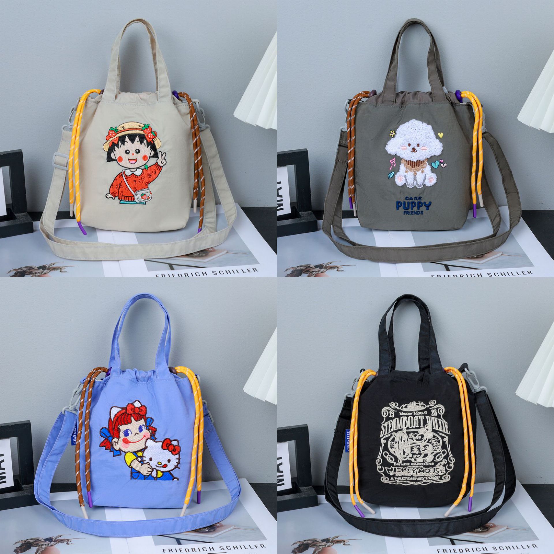 A new Korean summer stylish hand-held crossbody phone bag, waterproof casual fabric bag, lightweight, simple and versatile single-shoulder bag