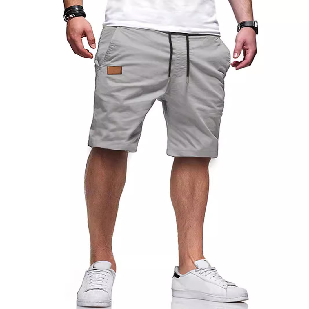 26 Amazon Summer Foreign Trade new straight-leg youth capri pants, men's casual sportswear workwear shorts Specification drawing