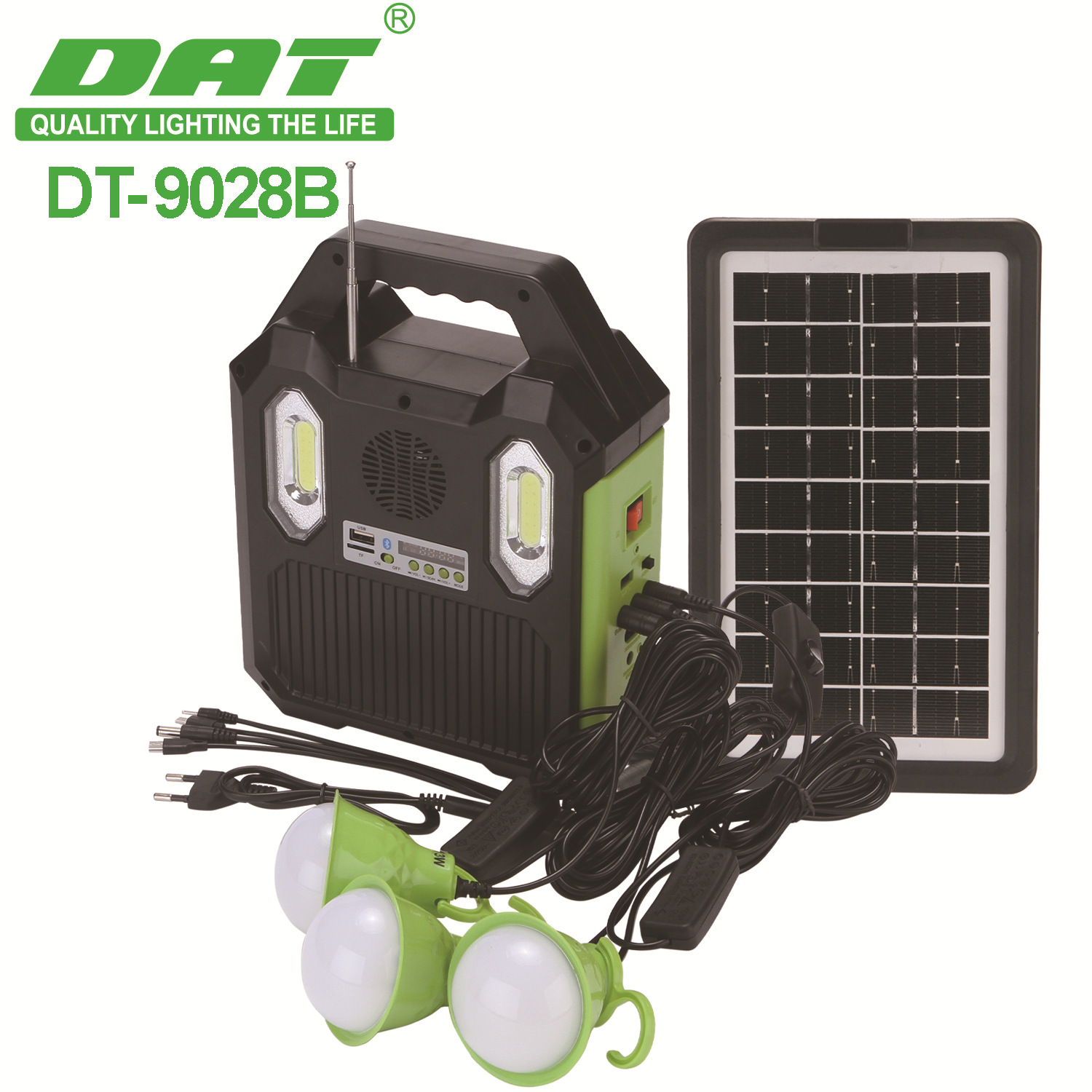 太阳能照明小系统球泡可充电户外照明灯蓝牙MP3收音机功能野营灯