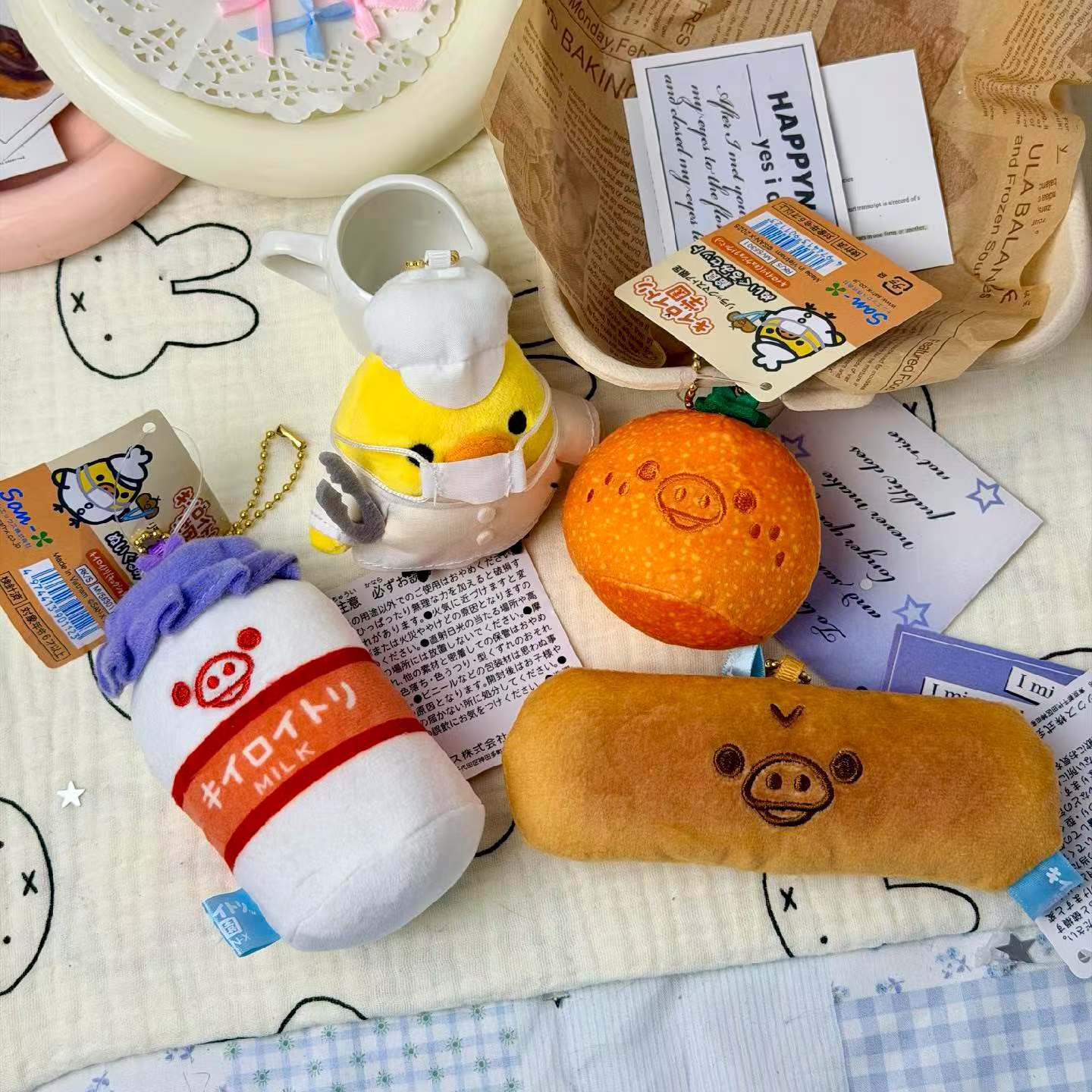 可爱卡通动漫轻松小鸡鼻孔鸡厨师系列公仔毛绒玩具玩偶布娃娃小挂