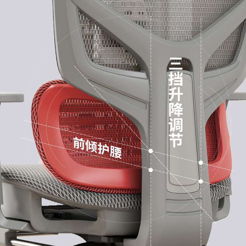 Ergonomic chair, lumbar support computer chair, comfortable home sitting for long periods, gaming chair, reclining office, factory direct sales Specification image