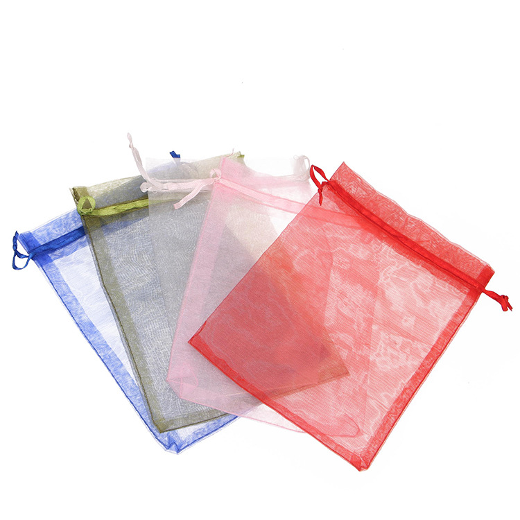 Plain accessory embalaje transparente más grande mesh hogar bolsa de cuerda de goma goma de té boda bolsa de gasa bolsa Item Picture