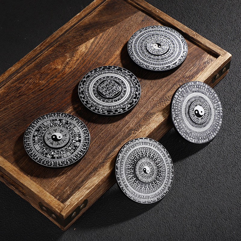 手指尖陀螺太极八卦罗盘玩具易经64卦旋转减压解压神器金属陀螺细节图