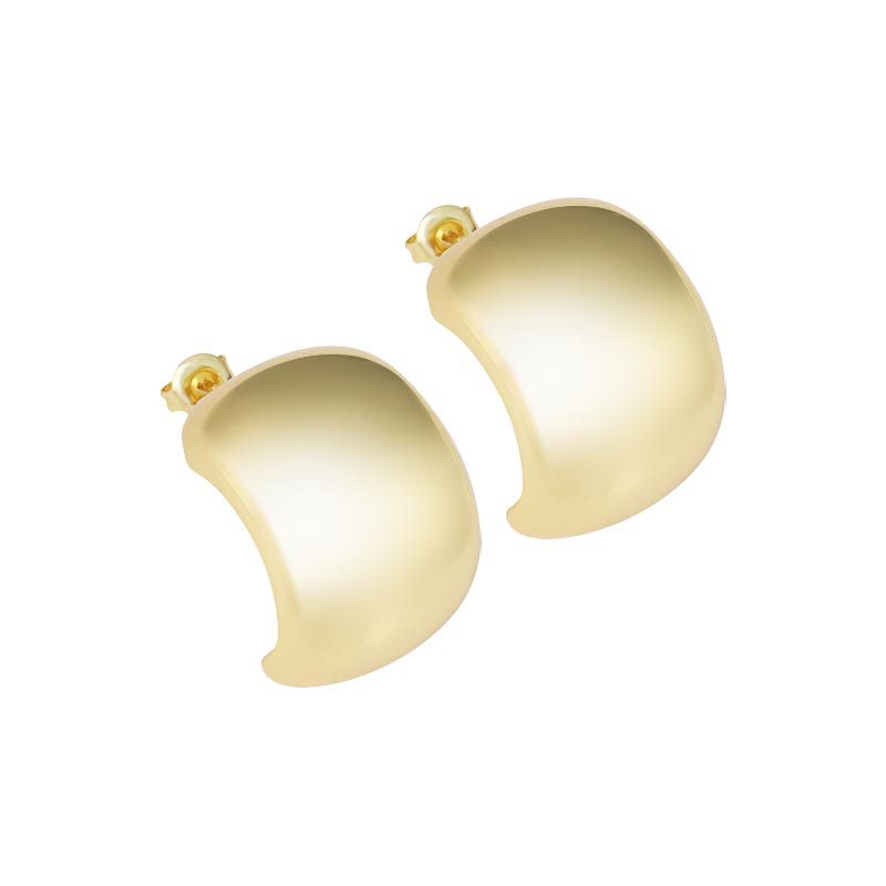 New cross-border trendy earrings from Europe and America, women's fashion, simple and shiny metal, cool and cold style, niche stud earrings Item Picture